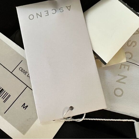 Asceno Green Silk Double Breasted Oversized Blazer | Size M - Picture 11 of 12